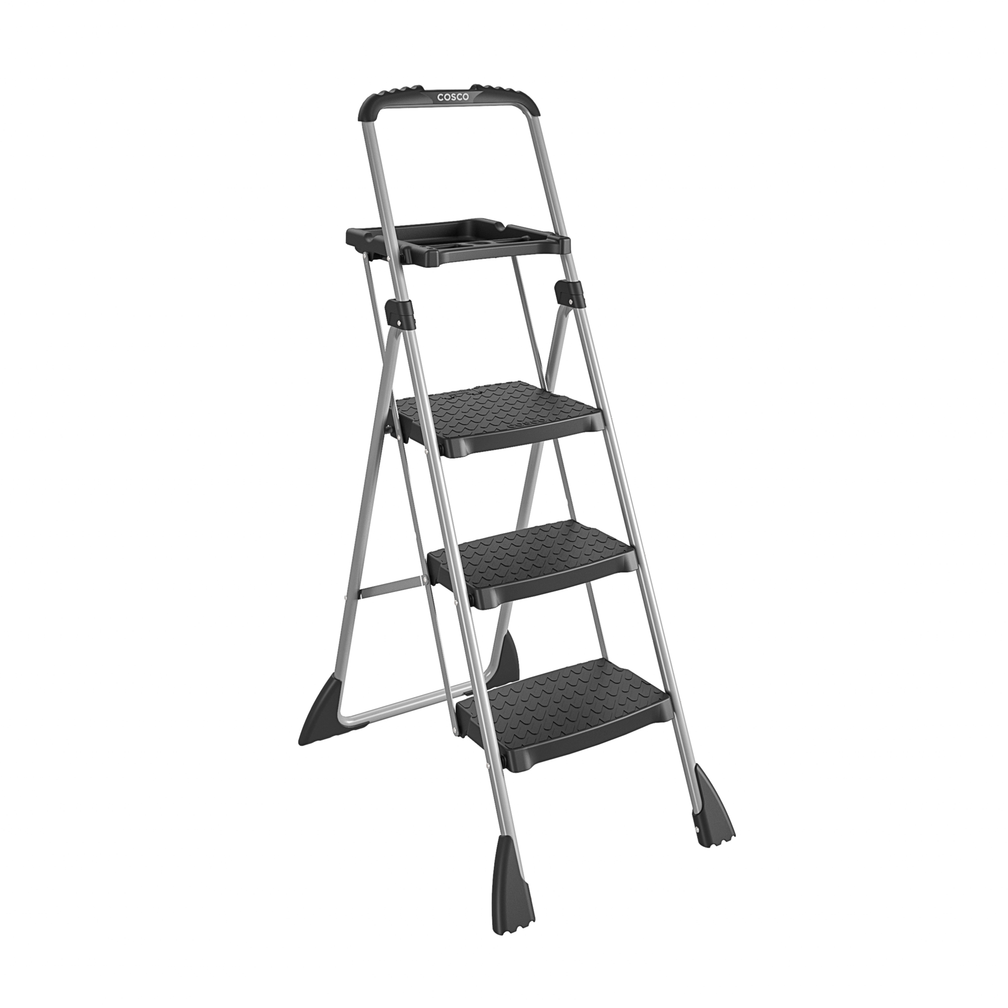 Cosco, 3-Step Work Platform, 225 lb. Capacity, Black, Height 55.35 ft, Capacity 225 lb, Material Steel, Model# 11880PBL1E